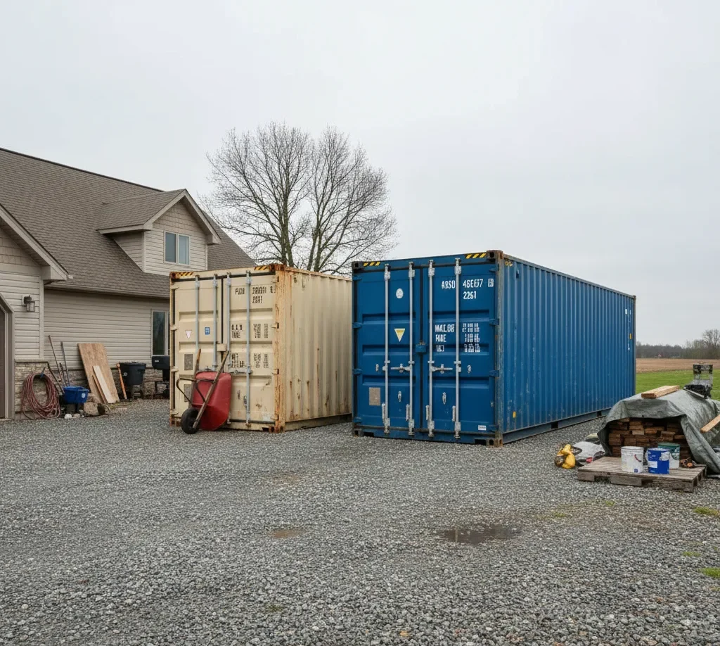 Comparison of different container sizes on residential and jobsite properties