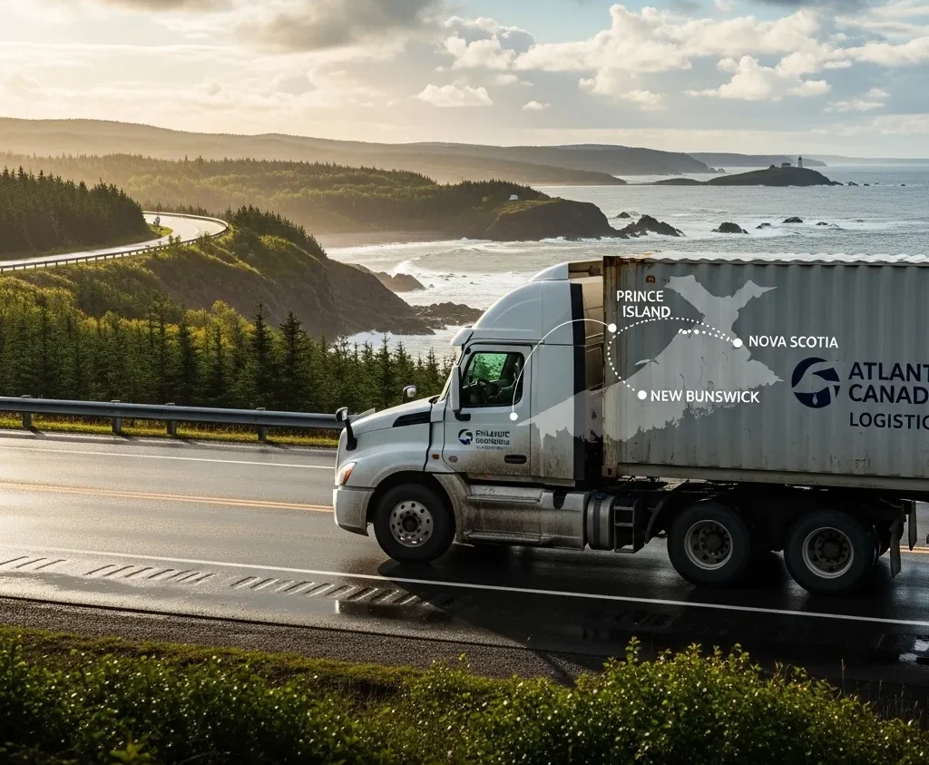 Shipping container transport across PEI Nova Scotia and New Brunswick