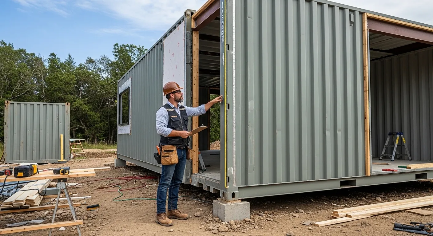 Planning container home placement on a property