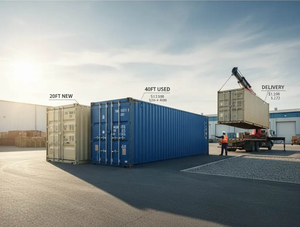 Comparison of container sizes and conditions affecting price