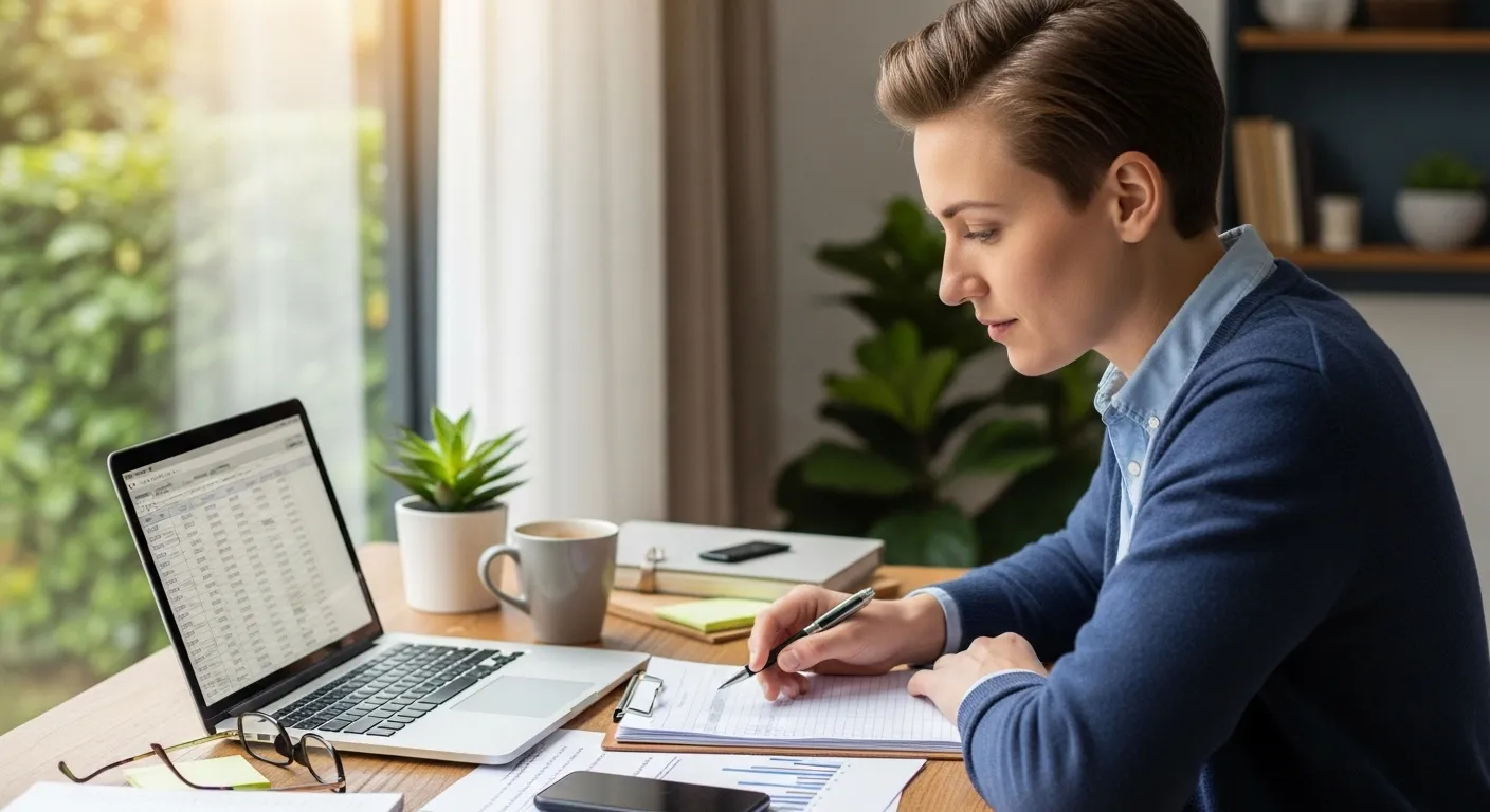 Person thinking through payment options