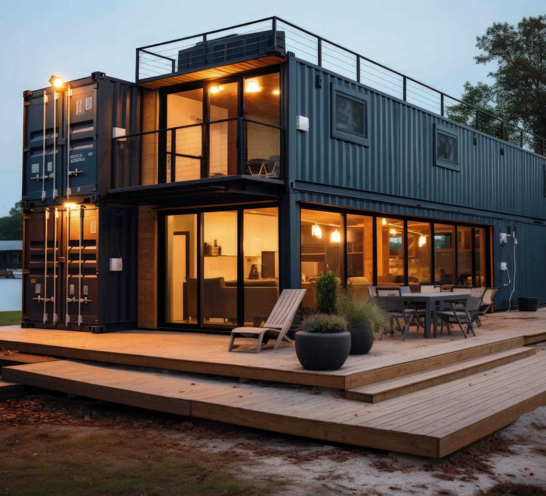 Shipping container home project in planning phase on a rural New Brunswick property