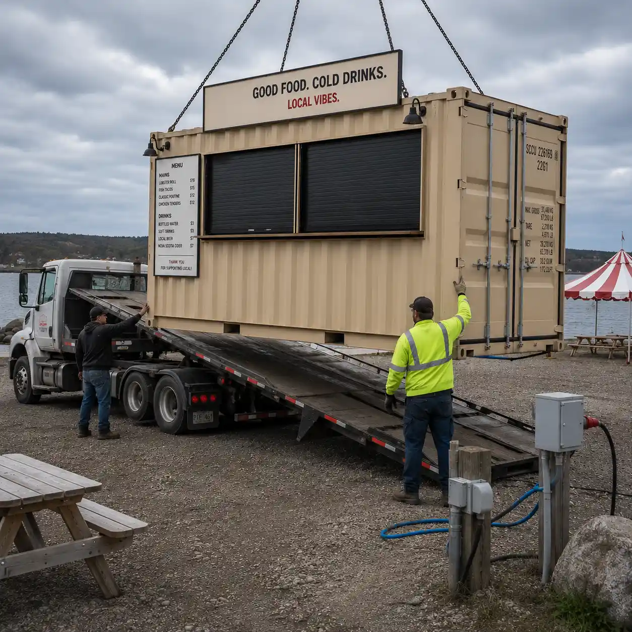 Specialized commercial and industrial shipping container