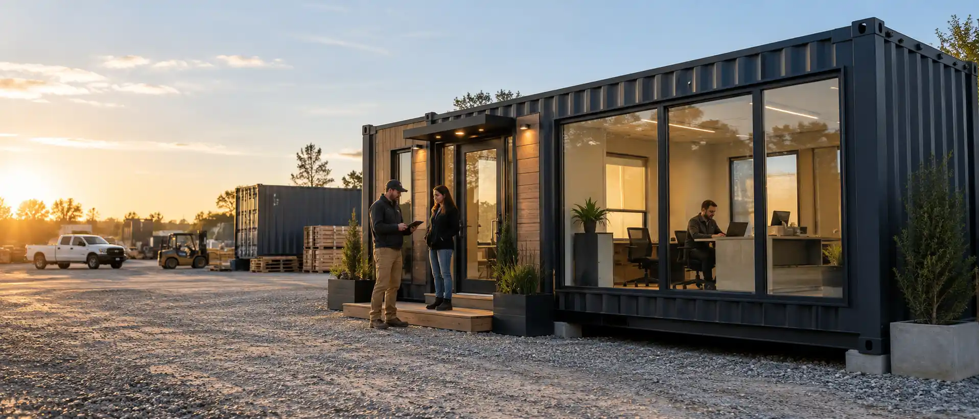 Custom modified shipping container built by Sea Can Guys