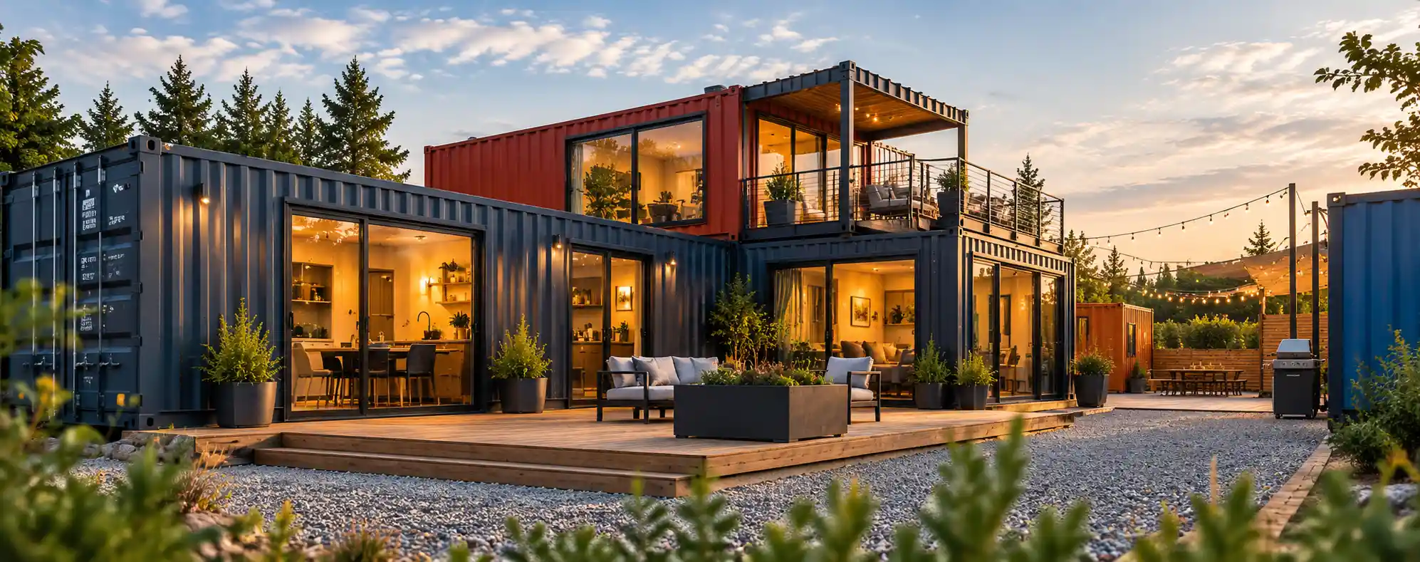 Modern shipping container home by Sea Can Guys